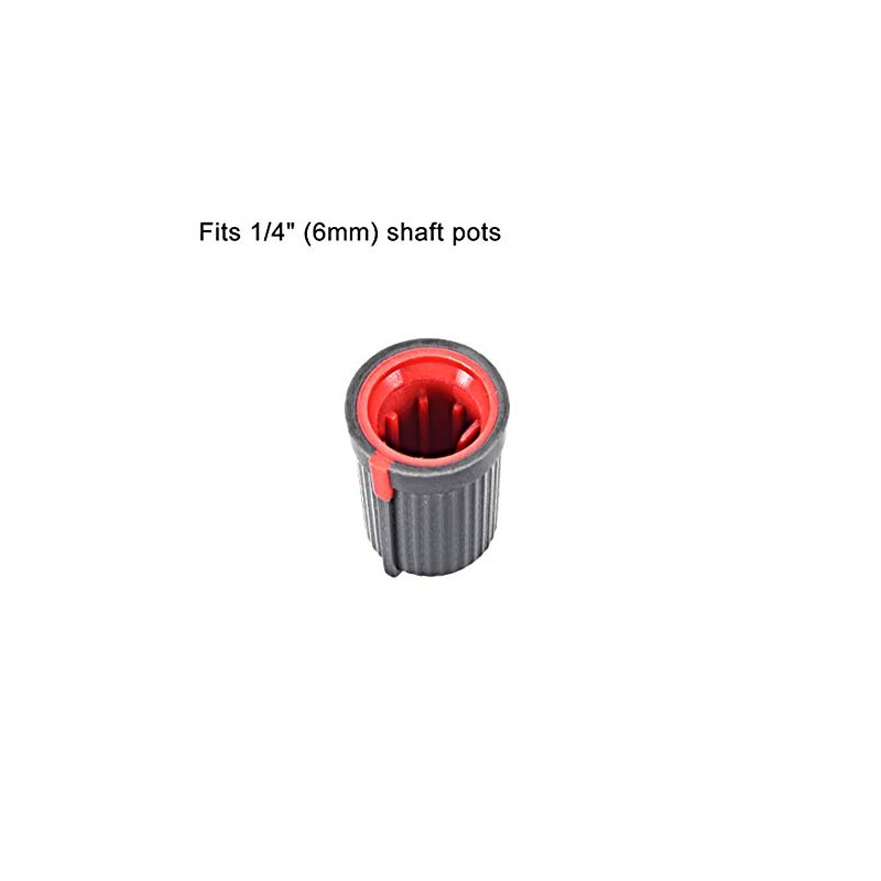 sourcing map Potentiometer Volume Knob Cap 6 mm Shaft Diameter