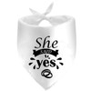 She Said Yes Dog Bandanas, Wedding Dog Scarf, Engagement Announcement