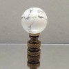 Unbranded Howlite Marble Gemstone 1" Ball Lamp Finials Nickel/Polishe -
