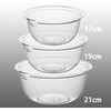 ヨシカワ(Yoshikawa) レンジボウル クリア 3pcs (17・19・21cm) SJ1229