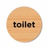 Toilet Sign – 100 x 100mm – Sustainable Bamboo with