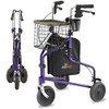 Nova Joy Traveler Folding 3 Wheel Walker with Tray, Basket