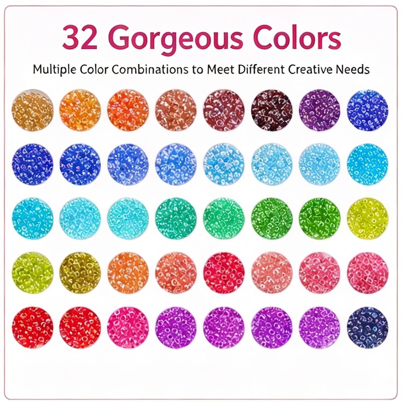 2100Pcs Glass Beads 2mm Round Seed Beads for Jewelry Making