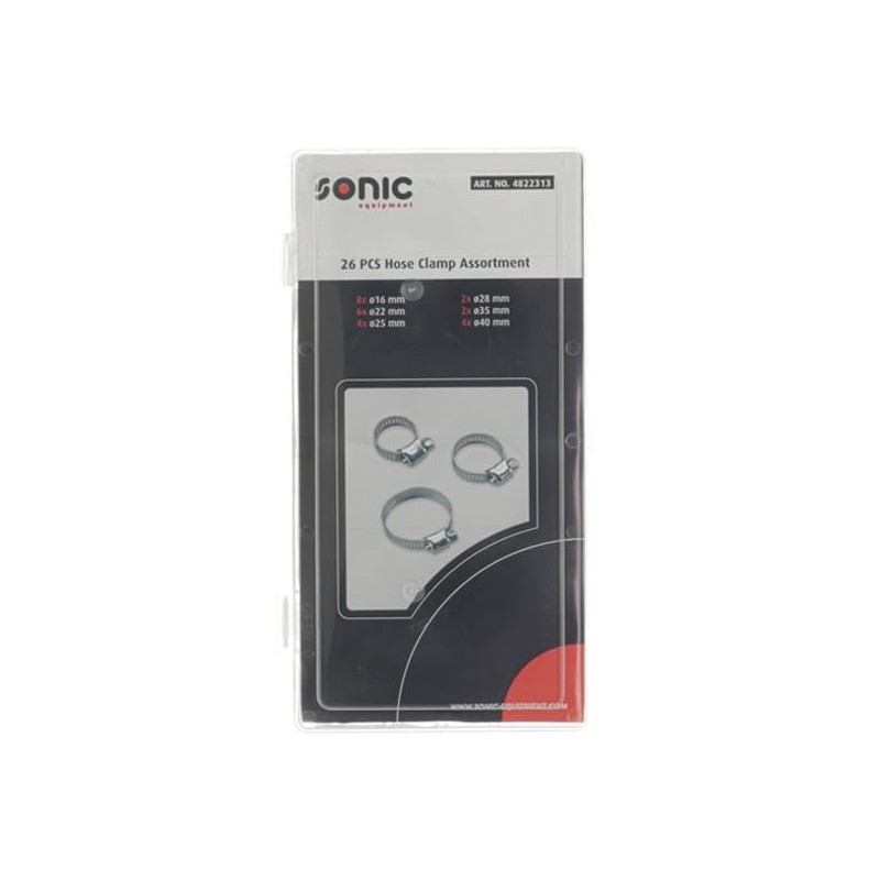 Sonic 4822313 Hose Clamp Set, Set of 26