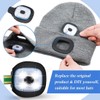 Fibroxify USB Rechargeable Knit Beanie Hat Light, 4 Pieces, Strong