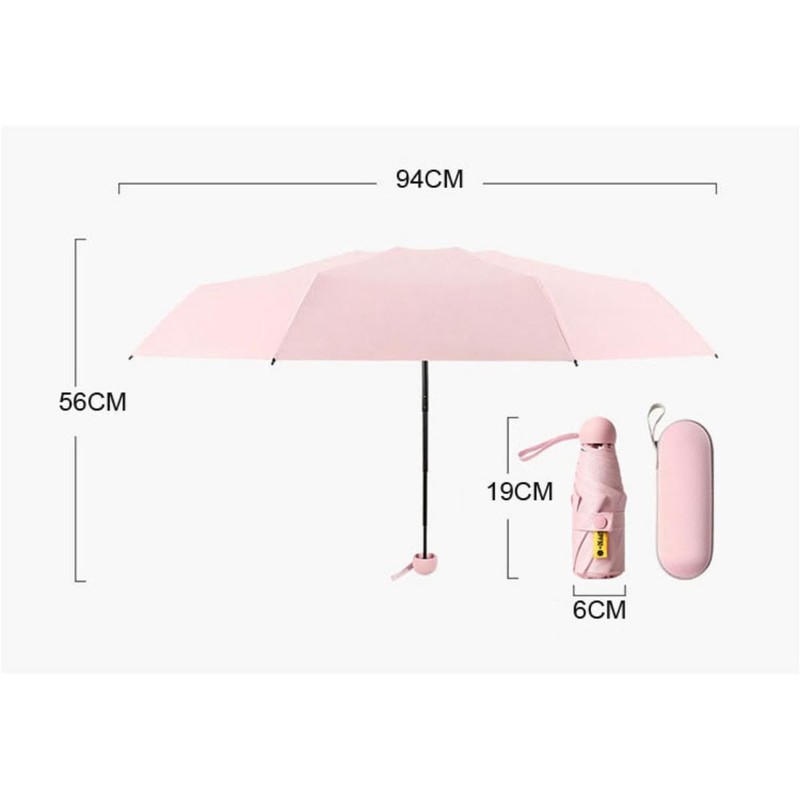 Costume Bay Compact Mini 5 Fold Anti-UV Umbrella with Durable