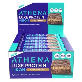Athena Luxe Protein + Iron Choc Caramel 55g X 12