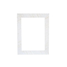 Farmhouse Distressed Barnwood Picture Frame 1" Wide - Real Wood - Made in USA (8x10, White)