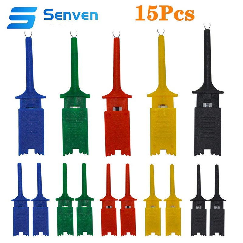Senven Multimeter Probe Set, 15pcs Copper Wire Lead Test Hook