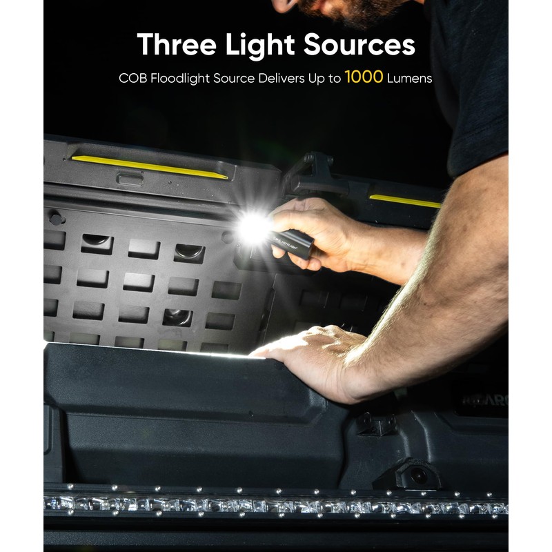 HOTLIGH Slim Magnetic Work Light - 1000 Lumens LED Work