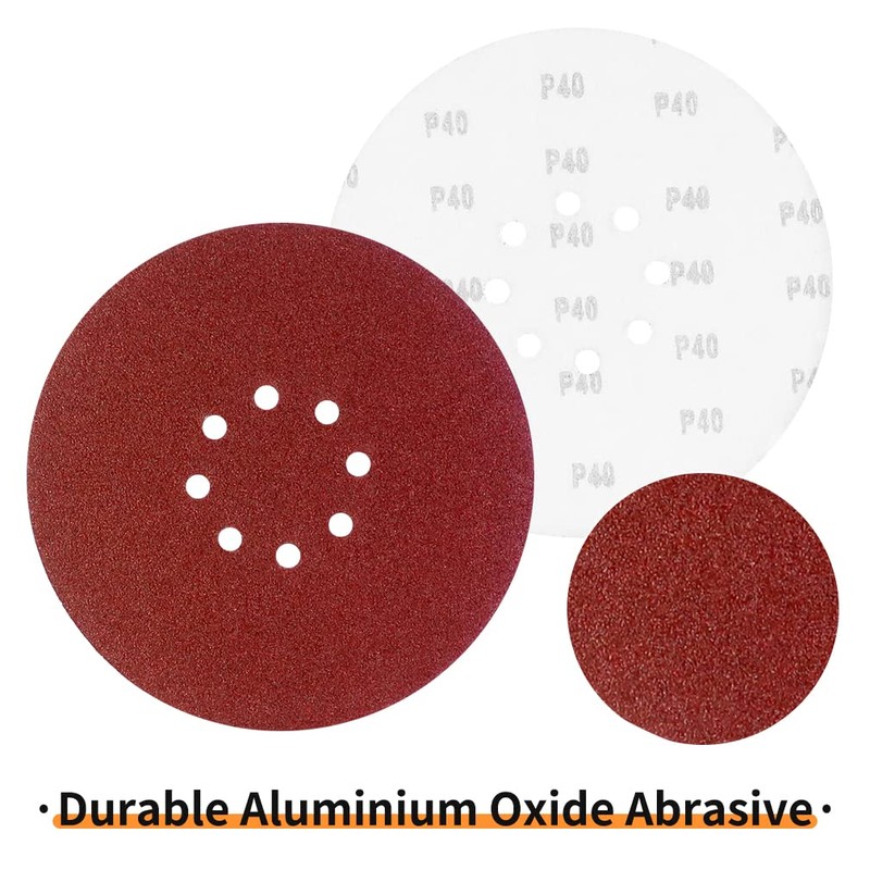 Viaky 30 Pcs 225mm Sanding Discs, 9 Inch 8 Hole