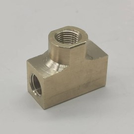 PNEUGO Low Pressure Hydraulic Brake Light Switch Street Hot Rod,for Any Brake System,Turns Brake Lights on at 45PSI with Brass Tee Fitting, 3/8-24 inv. Flare(2), 1/8 NPT(1) & wireharness