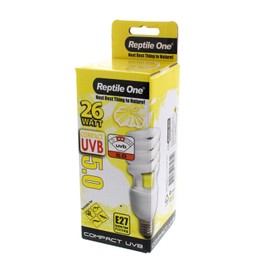 Reptile Compact UVB Globe 26W UVB 5.0 E27 Fitting Stimulates Activity Appetite