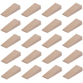 cyclingcolors 20 x Wooden Wedges Small Various Sizes (10 x 6 mm + 10 x 12 mm) Door Assembly for Crafts Wide Furniture Door Wedges Wood Furniture Wedges 55 mm x 20 mm