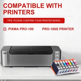 CLI-42 Ink Cartridges Replacement for Canon CLI-42 CLI42 Ink Cartridge Work with PIXMA PRO-100 Printers, 8PK (1BK, 1C, 1M, 1Y, 1PM, 1PC, 1GY, 1LGY)