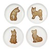 MISS TUTU 4pcs Ceramics Shiba Dog Relief Seasoning Dishes Sushi