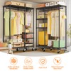 Ulif F4R Heavy Duty Clothes Rack（With Lockable Wheels ） Rolling
