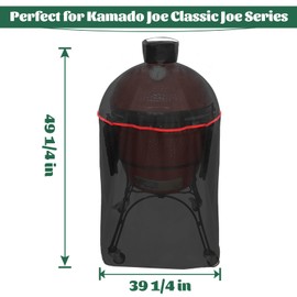 Heavy Duty Grill Cover for Kamado Joe Classic Series，29 Inch Dia Waterproof Outdoor Grill Covers for Large Big Size Green Egg