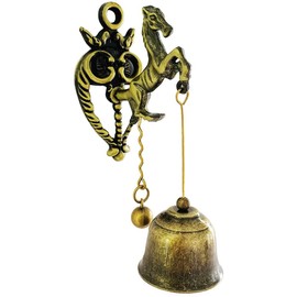 Tiardey Vintage Metal Doorbell Retro/Classic Magnetic Wind Chimes Decoration for Shop Owners, Wall Door Ornaments Indoor Outdoor Horse