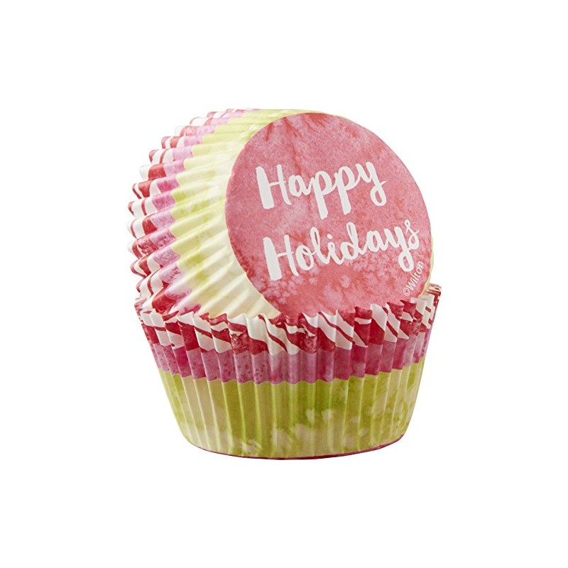 Wilton Happy Christmas Cupcake Cases, Paper, Multicoloured, 6.35 x 5.08