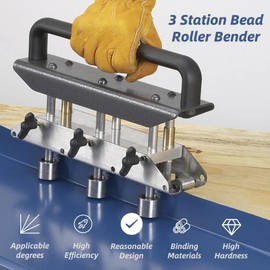 EIMSOAH Metal Bending Tool 3 Station Roller for Roofing Sheet 0.3 to 1.0mm Thickness, 13 to 130mm Height, V Shaped Roller Clamps Material, For Steel, Aluminum, Copper