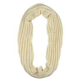 Humble Hilo Knitted Scarves Soft Warm Cozy Scarf Knit Scarf for Fall and Winter (Cream, Infinity)