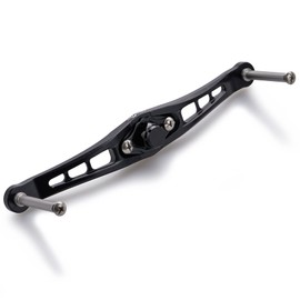 HEIGHTEN 4.7/3.6 inches (120/92 mm) Bait Reel Handle (No Knobs) Shimano Daiwa Abu Garcia Universal Bait Reel Wing Series (4.7 inches (120 mm - Black) (607)