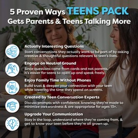 200 Conversation Cards for Teens - Engaging & Deep Questions to Build Trust, Encourage Self-Expression & Strengthen Relationships – Great for Parents, Teachers, Group Discussions & Quality Time