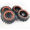 Orange Beadlock Knobby Digger Tires Wheels for Rovan HPI Baja