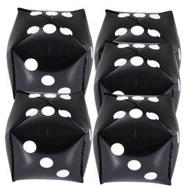 KICHOUSE Unique Cube Dice Design 5pcs Foil Balloons for Poker Theme Party Decorations Birthday Celebration