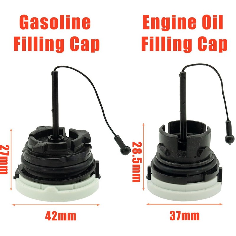 Fuel Cap and Oil Cap (2 pcs each) Fit for