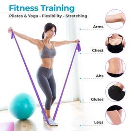 Beenax Resistance Band For Men & Women - Exercise Band to Build Muscle, Flexibility, Strength for Pilates, Yoga, Rehab, Stretching, Fitness, Gym, Physio, Strength Training and Workout