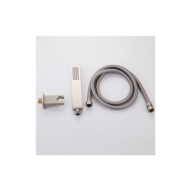 Ownace Square Solid Brass Brushed Nickel Hand Held Shower Head