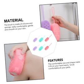 Healvian 6pcs Body Massage Brush Dual-sided Shower Scrubber for and Exfoliation Comfortable Grip for Daily Skin Care