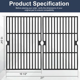 Criditpid GBC1932L Grill Replacement Parts for Blue Rhino 3 Burner Grill, B0212-040 Heat Plate Shields & G1707-010 Blue Rhino Grill Grates for GBC1406W Backyard Outdoor BBQ Grill Accessories.