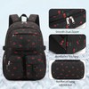Lrenagao Cherry School Backpack for Girls, 3PCS Kids Teens Bookbag
