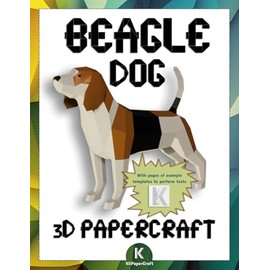 3D PAPERCRAFT BEAGLE DOG: 3D origami templates to cut out and assemble | Paper decoration | Beagle Dog | Puzzle decoration | 3D model paper DIY | Low Poly