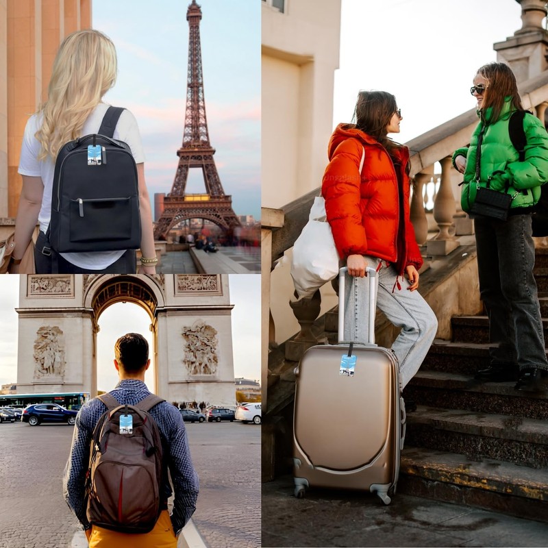 [Pack 2] tag8 Paris Smart Bag tag |Trendy Luggage tag