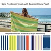 BONDI BEAR Sand Free Beach Towel (160x80, Citrus Stripe)