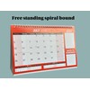 2026 Desktop Calendar Freestanding Flip Month to View Spiral Bound
