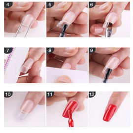 40PCS Nail Repair Kit For Split Natural Nail，Fiberglass Nail Extension Kit，Nail Repair Protection Gel，Split Nail Repair，Nail Art Stickers And Decals，Nail Forms（White）