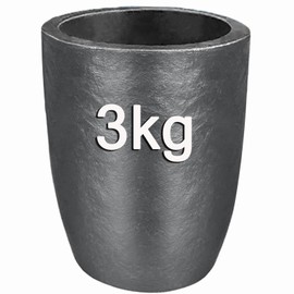 Outstar 3KG Graphite Crucible,Foundry Clay Crucibles for Melting Metal, Melting Casting Refining Gold Silver Copper Brass Aluminum