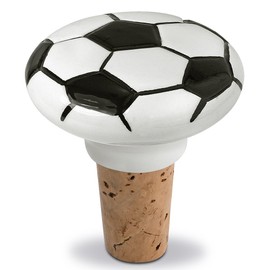 Epic Products Soccer Ceramic Bottle Stopper, 2.25-Inch
