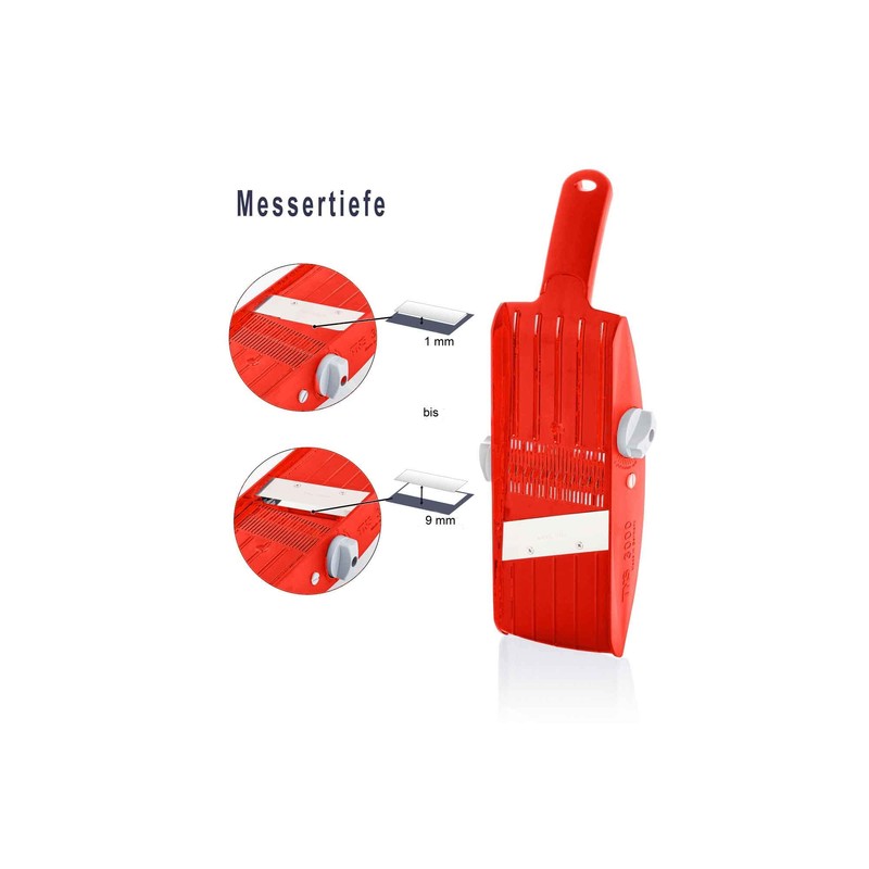 Vegetable Slicer Red TNS 3000 Multi Grater, Cucumber Slicer, Julienne