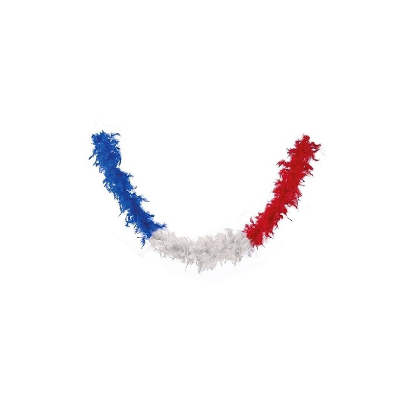 P'tit Clown Unisex Boa Plumes Bleu, Blanc, Rouge Feather Boa,