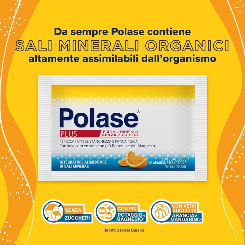 Polase Plus Magnesio e Potassio, Integratore Alimentare Sali Minerali Contro