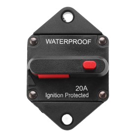 DC 32V Circuit Breaker with Switch Manual Reset Waterproof for Car Marine Boat Truck Bus RV ATV 20A