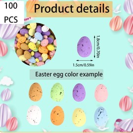 Niwieoi 100 PCS Mini Eggs,Easter Egg Decorations,Egg Decorations,Foam Eggs,Easter Basket Decorations,Decorative Eggs,Foam Eggs for Crafting,Foam Easter Eggs,Tiny Easter Eggs,Easter Decorations