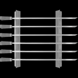 Zenport 870007 14-Inch Kabob Skewer Set, Silver - 1 Pack