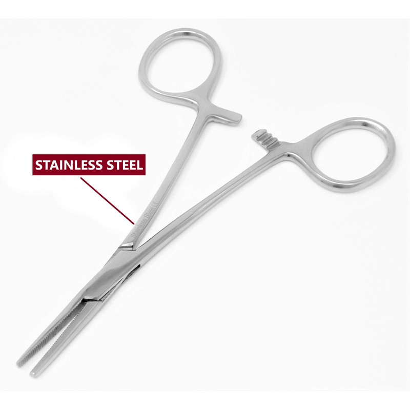 Mosquito Hemostat Forceps with 3 Position Lockings and 5" Straight